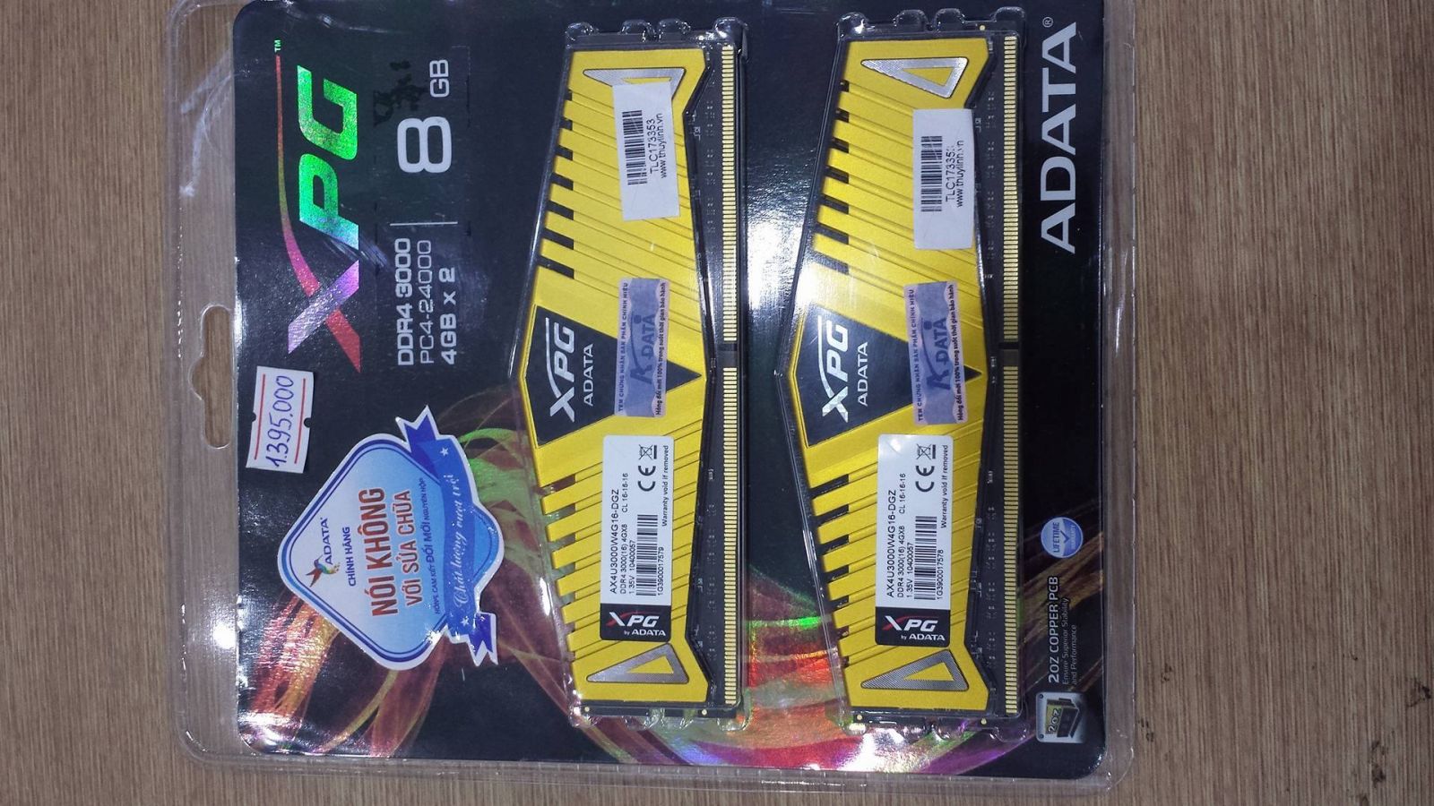 DDRAM4 Adata AX4U3000W4G13-DGZ 4GB Bus - vàng